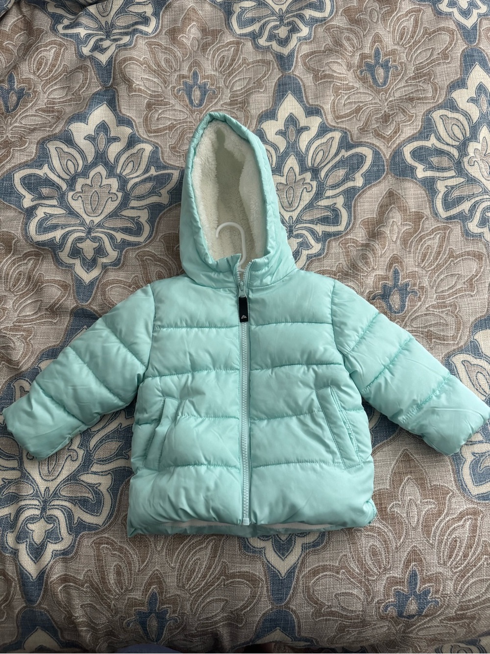 Ozark Trail Light Blue Puffer Jacket with Hood 18 Months